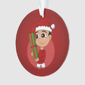 Kerstjongetensornament cartoon ornament (voorkant)