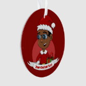 Kerstjongetensornament cartoon ornament (voorkant)
