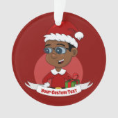 Kerstjongetensornament cartoon ornament (voorkant)