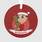 Kerstjongetensornament cartoon ornament (achterkant)