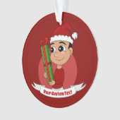 Kerstjongetensornament cartoon ornament (voorkant)