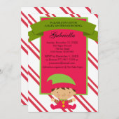 Kerstjongetje Elf - Uitnodiging tot Baby shower (Voorkant / Achterkant)