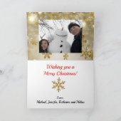 Kerstjongetje kerstcadeautje 2 favoriete foto feestdagen kaart (Binnen)