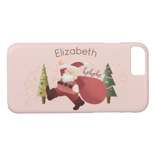 Kerstjongetje met de kerststaart Case-Mate iPhone case (Achterkant (Horizontaal))