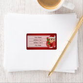 Kerstjongetlabel cartoon etiket (Insitu)