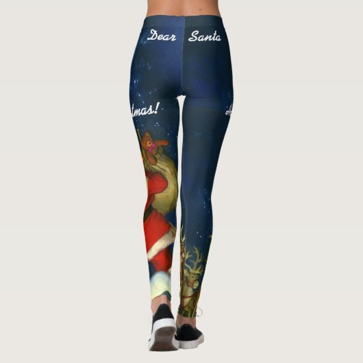 KerstJouw naam Leggings Santa Jogging Pants (Achterkant)