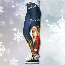 KerstJouw naam Leggings Santa Jogging Pants