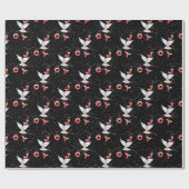 Kerstjoy Dove en Snowflakes Cadeaupapier (Vlak)