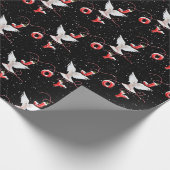 Kerstjoy Dove en Snowflakes Cadeaupapier (Hoek)