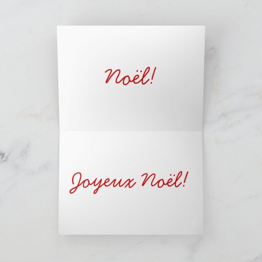 KerstJoyeux Noel Feestdagen Kaart (Binnen)