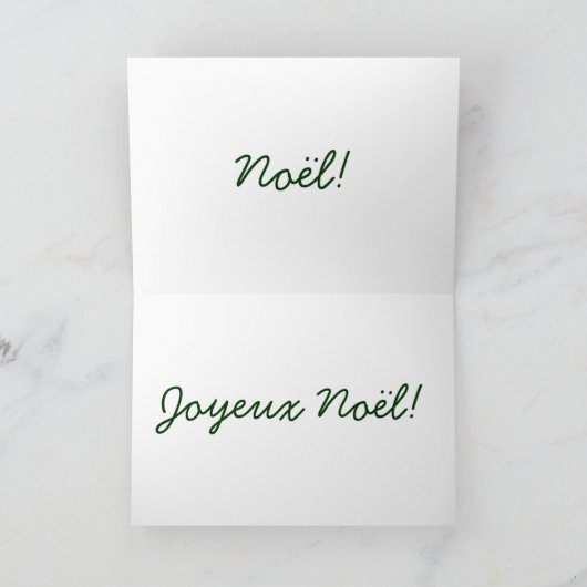 KerstJoyeux Noel Feestdagen Kaart (Binnen)