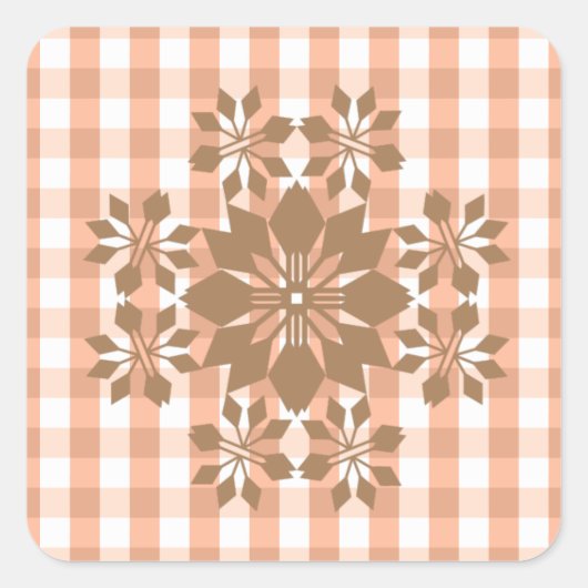 Kerstjubilee Vierkante Sticker (Voorkant)