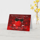 kerstJubileum met roostergaas Kaart (Gele Bloem)
