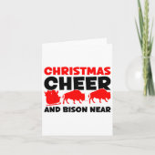 Kerstjuichen en bizons in de buurt - Bison Buffalo Kaart (Voorkant)