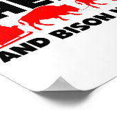 Kerstjuichen en bizons in de buurt - Bison Buffalo Poster (Hoek)