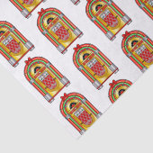 kerstjukebox tissuepapier (Detail)