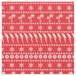 Kerstjumper Patroon van papegaaien en palmbomen Stof