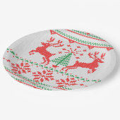 kerstjumperstijl breipatroon papieren bordje (Gekanteld)