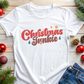 Kerstjunkie Feestelijke Feestdagen Tri-Blend Shirt