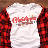 Kerstjunkie Feestelijke Feestdagen Tri-Blend Shirt