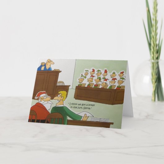 kerstjury feestdagen kaart (Voorkant)