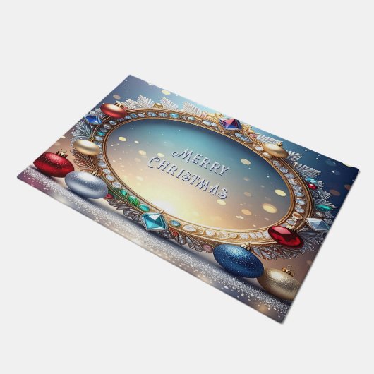 Kerstjuweel Lijst Vakantie Deurmat (Schuin)