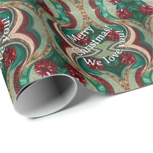 Kerstjuweeltinten Cadeaupapier (Rol Hoek)