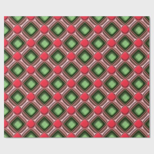 kerstjuwelen inpakpapier (Vlak)