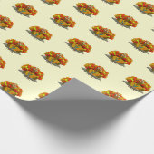Kerstka turkey toerist cadeaupapier (Hoek)