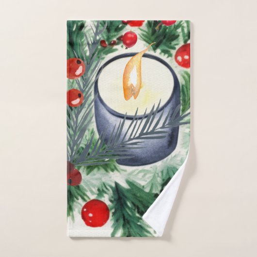 kerstkaarde bad handdoek (Handdoek)