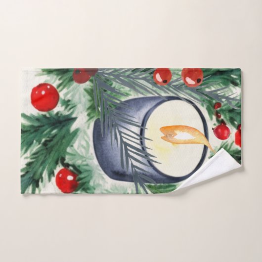 kerstkaarde bad handdoek (Handdoek)