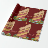 kerstkaarde cadeaupapier (Uitgerold)