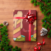 kerstkaarde cadeaupapier