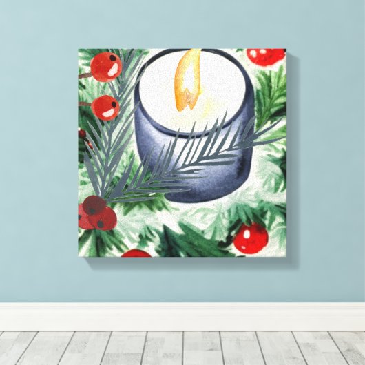 kerstkaarde canvas afdruk (Insitu (Houten vloer))
