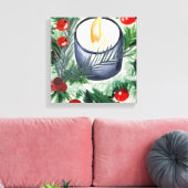 kerstkaarde canvas afdruk (Insitu (Woonkamer))