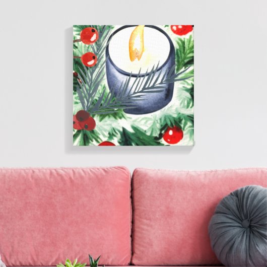 kerstkaarde canvas afdruk (Insitu (Woonkamer))