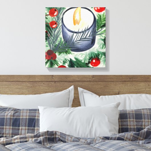 kerstkaarde canvas afdruk (Insitu (Slaapkamer))