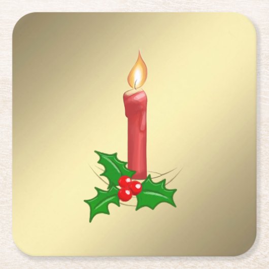 kerstkaarde kartonnen onderzetters (Voorkant)