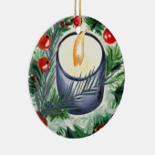 kerstkaarde keramisch ornament (Rechts)