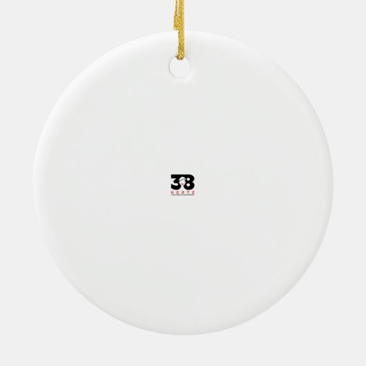 kerstkaarde keramisch ornament (Achterkant)