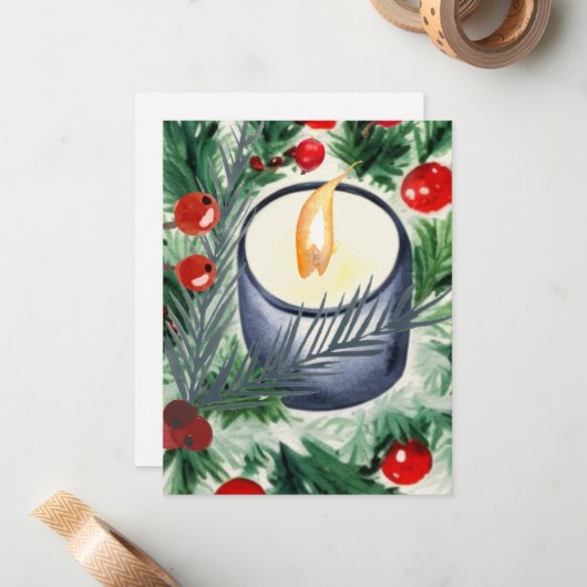 kerstkaarde notitiekaartje (Voorkant / Achterkant in situ)