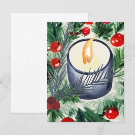 kerstkaarde notitiekaartje (Voorkant / Achterkant)