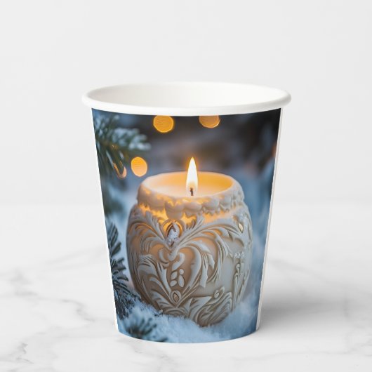 kerstkaarde papieren bekers (Achterkant)