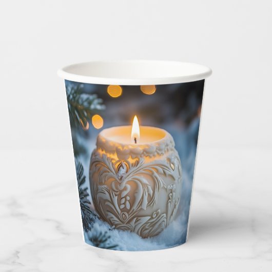 kerstkaarde papieren bekers (Voorkant)