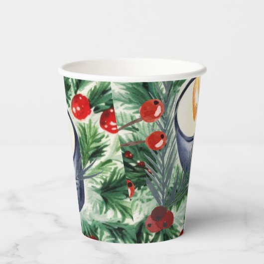 kerstkaarde papieren bekers (Achterkant)