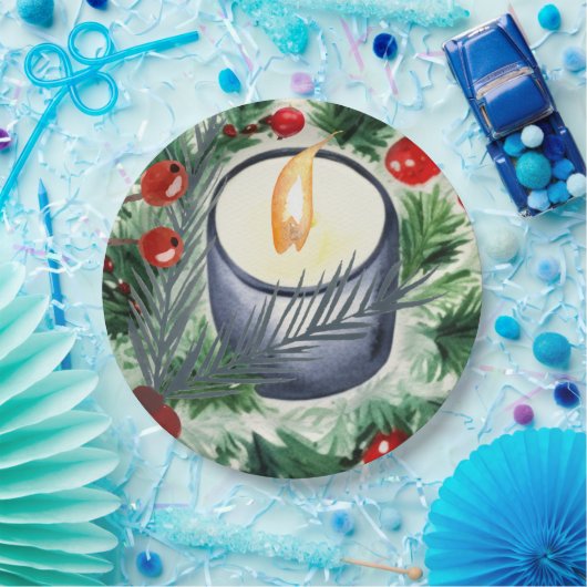 kerstkaarde papieren bordje (Feest)