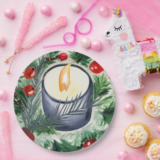 kerstkaarde papieren bordje (Feest)