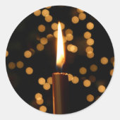 kerstkaarde ronde sticker (Voorkant)