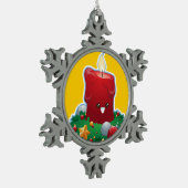 kerstkaarde tin sneeuwvlok ornament (Links)