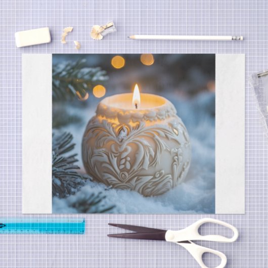 kerstkaarde tissuepapier (Craft)